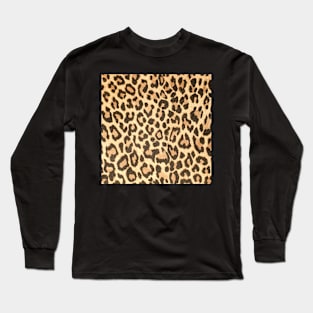 Leopard leather pattern texture closeup Long Sleeve T-Shirt